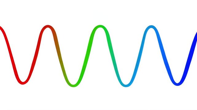 Visible Light Spectrum Represented as a Colorful Wave.