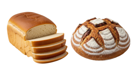 Bread Loaf Duo isolated on transparent background