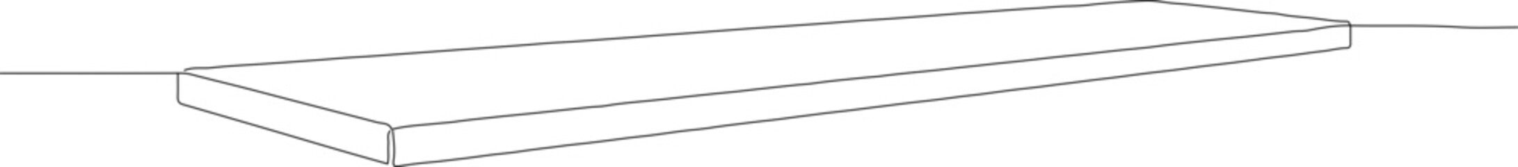 Simple Line Drawing Rectangular Floating Platform Stage Graphic Element