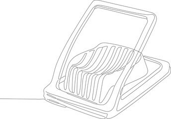 Minimalist Line Art Egg Slicer Kitchen Tool Utensil Illustration
