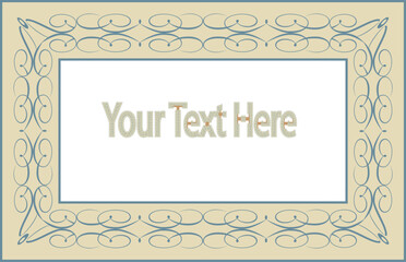 Your Text Here Decorative Frame | Ornate Flourish Border for Invitations, Cards, Certificates, and Graphic Design Templates