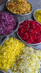 flower petals on the occasion of onam festival  