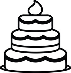 Three-Tiered Cake Icon