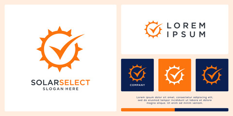Solar select logo design template