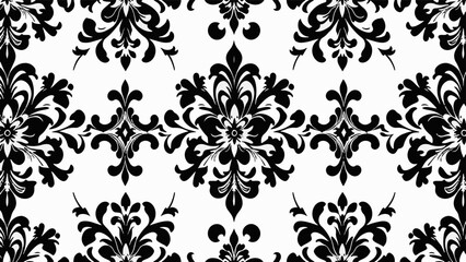 Seamless damask patterns for ornament, wallpaper, packaging, vector background
