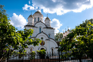 Voronezh, Russia, July 5, 2025: The Church of the Nativity of Christ on a summer day
