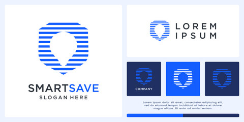 Smart save logo design vector template