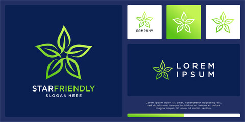 Star friendly logo design vector template