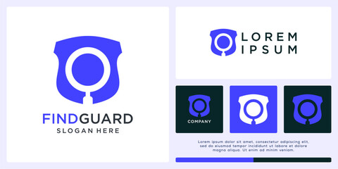 Find guard logo design with magnifying