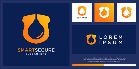 Smart secure logo design vector template