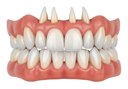 Perfectly aligned teeth with a healthy gumline, showcasing premium dental aesthetics and hygiene, ideal for dental clinics, cosmetic dentistry, and oral health promotions. - Powered by Adobe