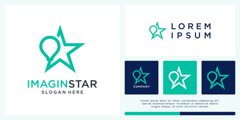 Imagine star logo design template