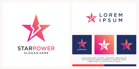 Star power logo design template