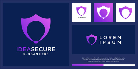 Idea secure logo design template