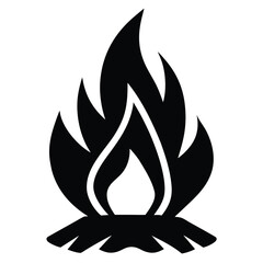 bonfire icon vector icon on white background