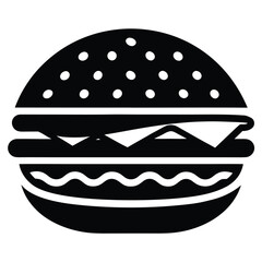 burger icon on white background