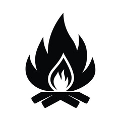 campfire icon vector icon on white background