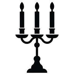candelabra vector icon on white background