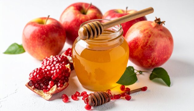 Apples Pomegranate and Honey: A Festive Autumnal Feast. - Powered by Adobe