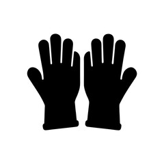 Fototapeta premium Vector black glove icons