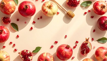 Rosh Hashanah: Apples Pomegranates and Honey for a Sweet New Year.