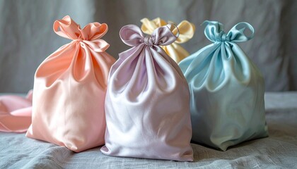 Colorful Satin Gift Bags for Special Occasions.
