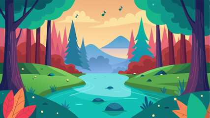 A tranquil haven where the sounds of the river and the rustling of leaves create a soothing symphony for all who seek solace in the forest.