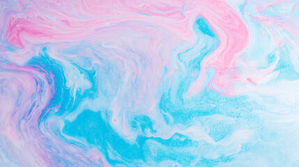 Watercolor illustration featuring fluffy clouds in vibrant pink, purple, and orange shades, creating a dreamy sky ambiance with soft textures and gradients