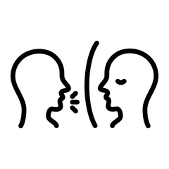 personal Boundaries simple line icon