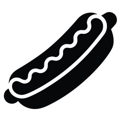 hot dog vector icon on white background