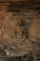 Naklejka premium Buddha image of Punchi Gal Vihara, Polonnaruwa, Sri Lanka