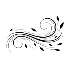 Fototapeta premium A black swirl design for decorative purposes