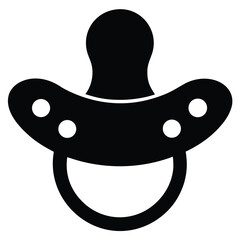 pacifier vector icon on white background