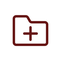 Simple icon representing adding a new folder or document