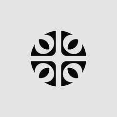 Modern abstract geometric line art design with vibrant color palette and subtle symmetry