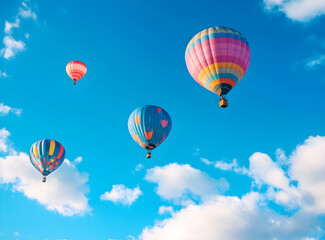 Naklejka premium hot air balloon in sky