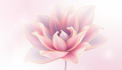 A beautiful pink flower. Delicate pastel tones. Low contrast