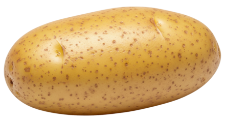 Isolated russet potato on a plain surface, a staple vegetable for culinary dishes worldwide