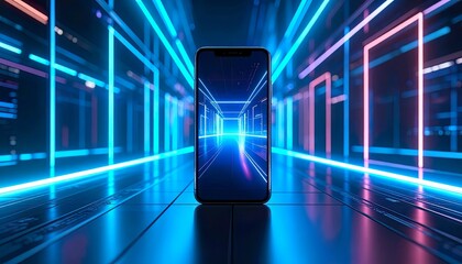 Neonowy smartfon
