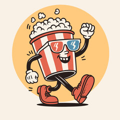 Retro Popcorn Mascot Vector Illustration

 

