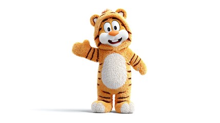 3d cartoon character tiger costume