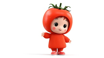 3d cartoon character tomato costume