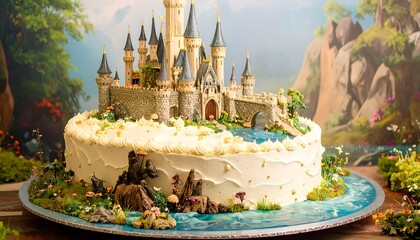 Whimsical cake castle
