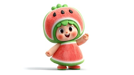 3d cartoon character watermelon costume