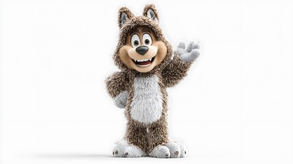 3d cartoon character wolf costume