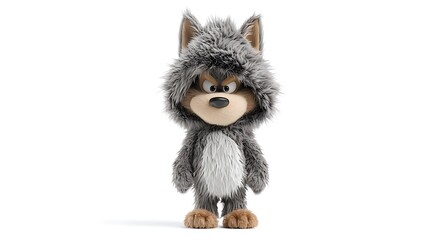 3d cartoon character wolf costume
