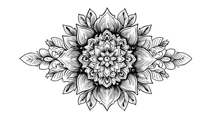 Elegant Mandala Design with Intricate Floral Patterns for Graphic Design Projects