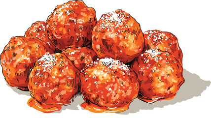 Delicious Meatballs Food Vector Graphic Artwork for Culinary Design Inspiration