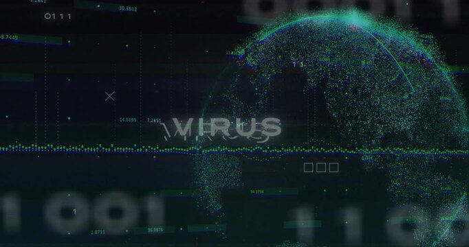 first-frame glitch causing central VIRUS label glitching on UI while data pulsing for scanning
