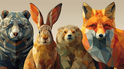 wild animal vectors in the forest